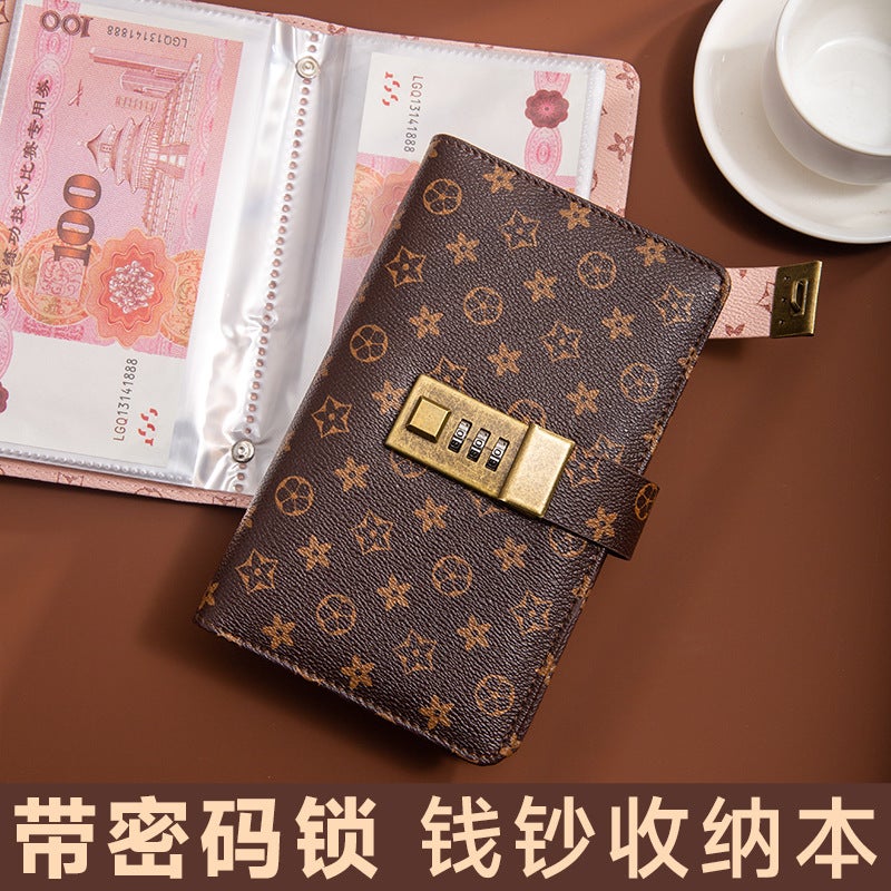 Cash Password Lock Deposit Book Financial Bookkeeping Book Deposit Bag Children'S Change Deposit Large-Capacity Loose-Leaf Book - Image 4